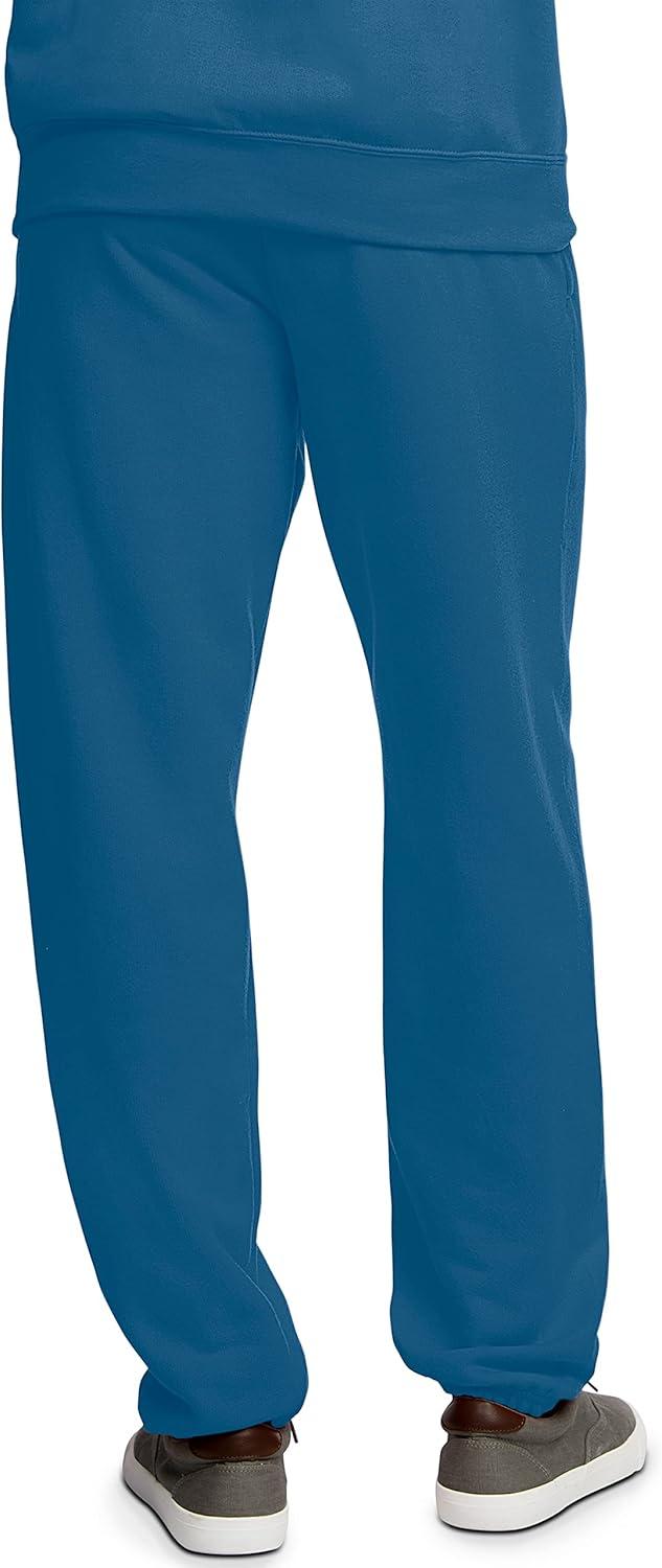 imageFruit of the Loom Eversoft Fleece Elastic Bottom Sweatpants with Pockets Relaxed Fit Moisture Wicking BreathableBlue