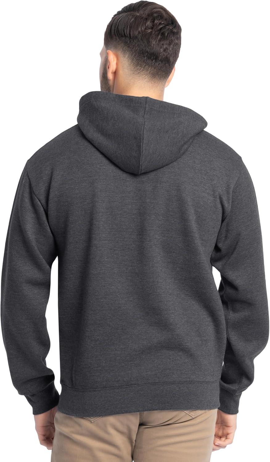 imageFruit of the Loom Mens Eversoft Fleece Pullover Hooded Sweatshirt Moisture Wicking amp BreathableBlack Heather Pullover