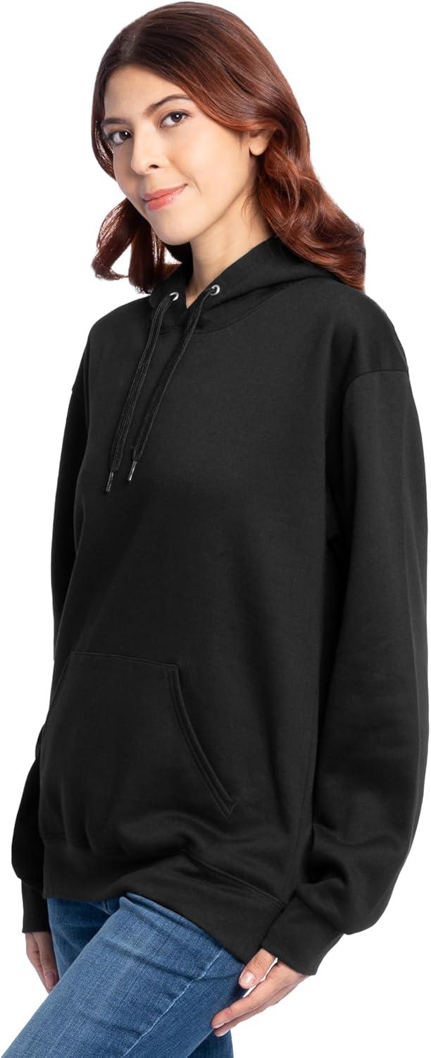 imageFruit of the Loom Mens Eversoft Fleece Pullover Hooded Sweatshirt Moisture Wicking amp BreathableBlack Pullover