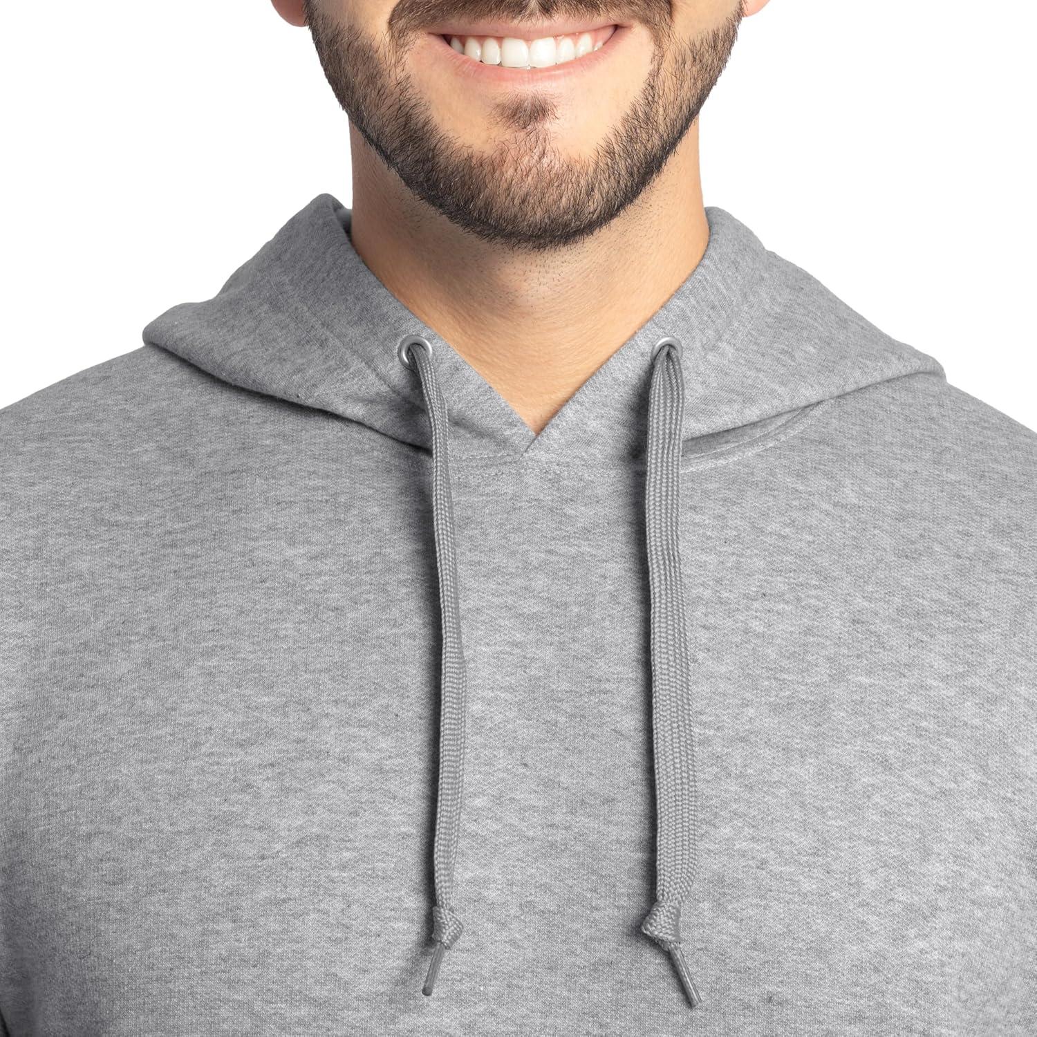 imageFruit of the Loom Mens Eversoft Fleece Pullover Hooded Sweatshirt Moisture Wicking amp BreathableGrey Heather Pullover