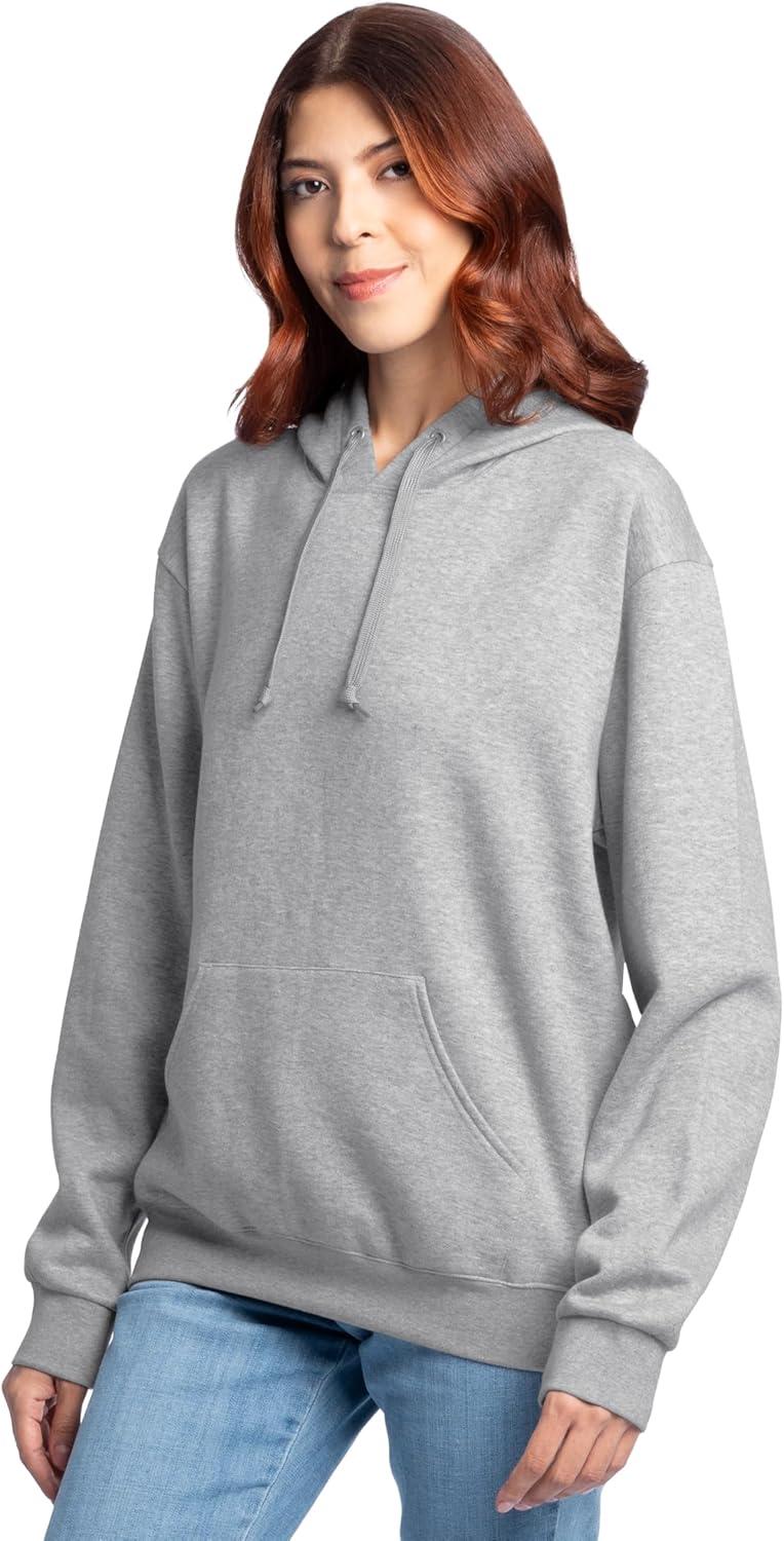 imageFruit of the Loom Mens Eversoft Fleece Pullover Hooded Sweatshirt Moisture Wicking amp BreathableGrey Heather Pullover