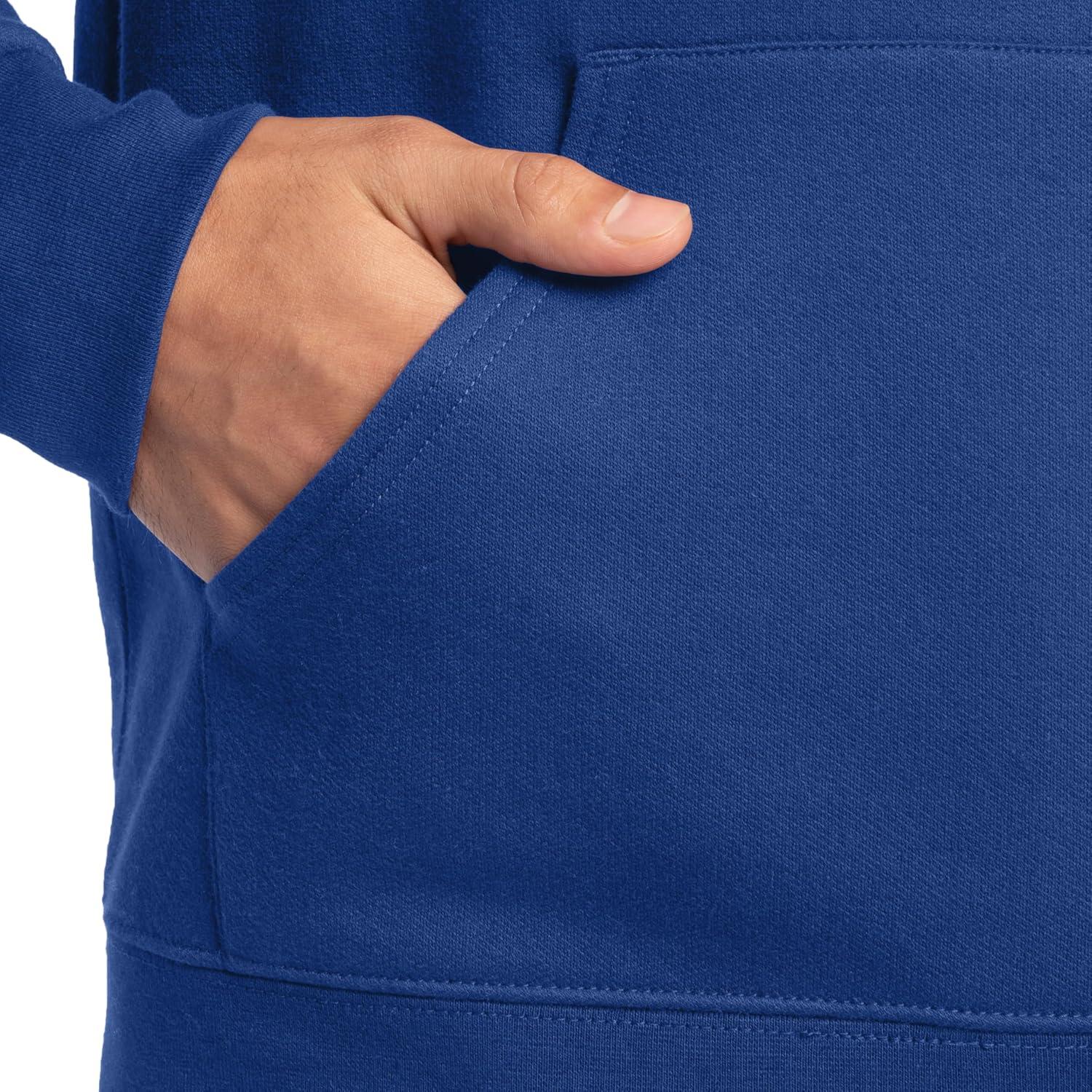 imageFruit of the Loom Mens Eversoft Fleece Pullover Hooded Sweatshirt Moisture Wicking amp BreathableMellow Blue