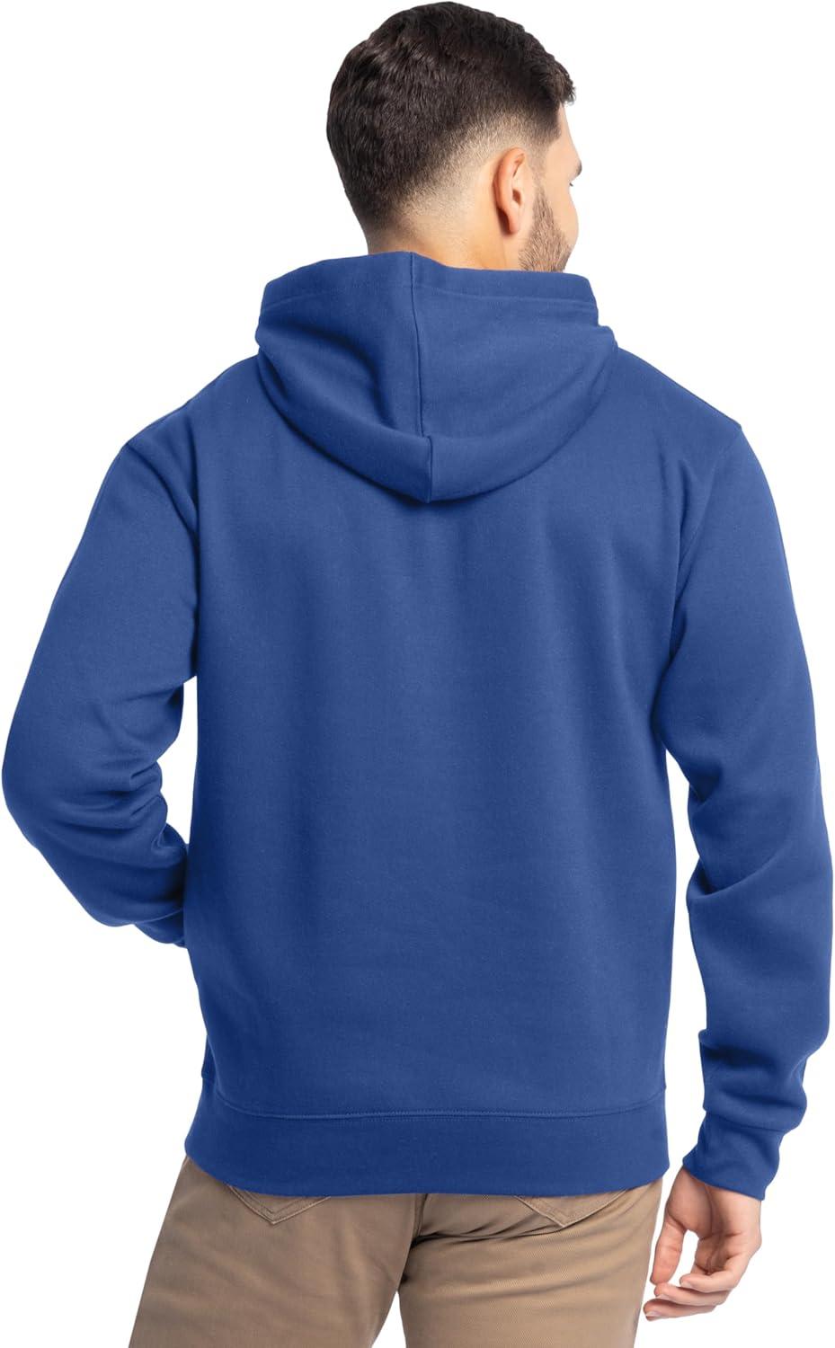 imageFruit of the Loom Mens Eversoft Fleece Pullover Hooded Sweatshirt Moisture Wicking amp BreathableMellow Blue