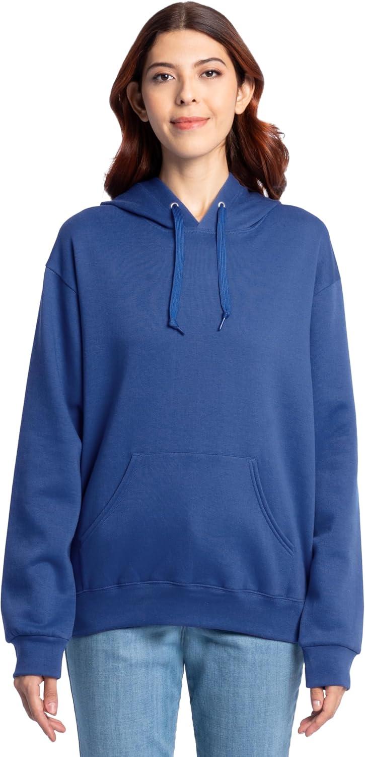 imageFruit of the Loom Mens Eversoft Fleece Pullover Hooded Sweatshirt Moisture Wicking amp BreathableMellow Blue