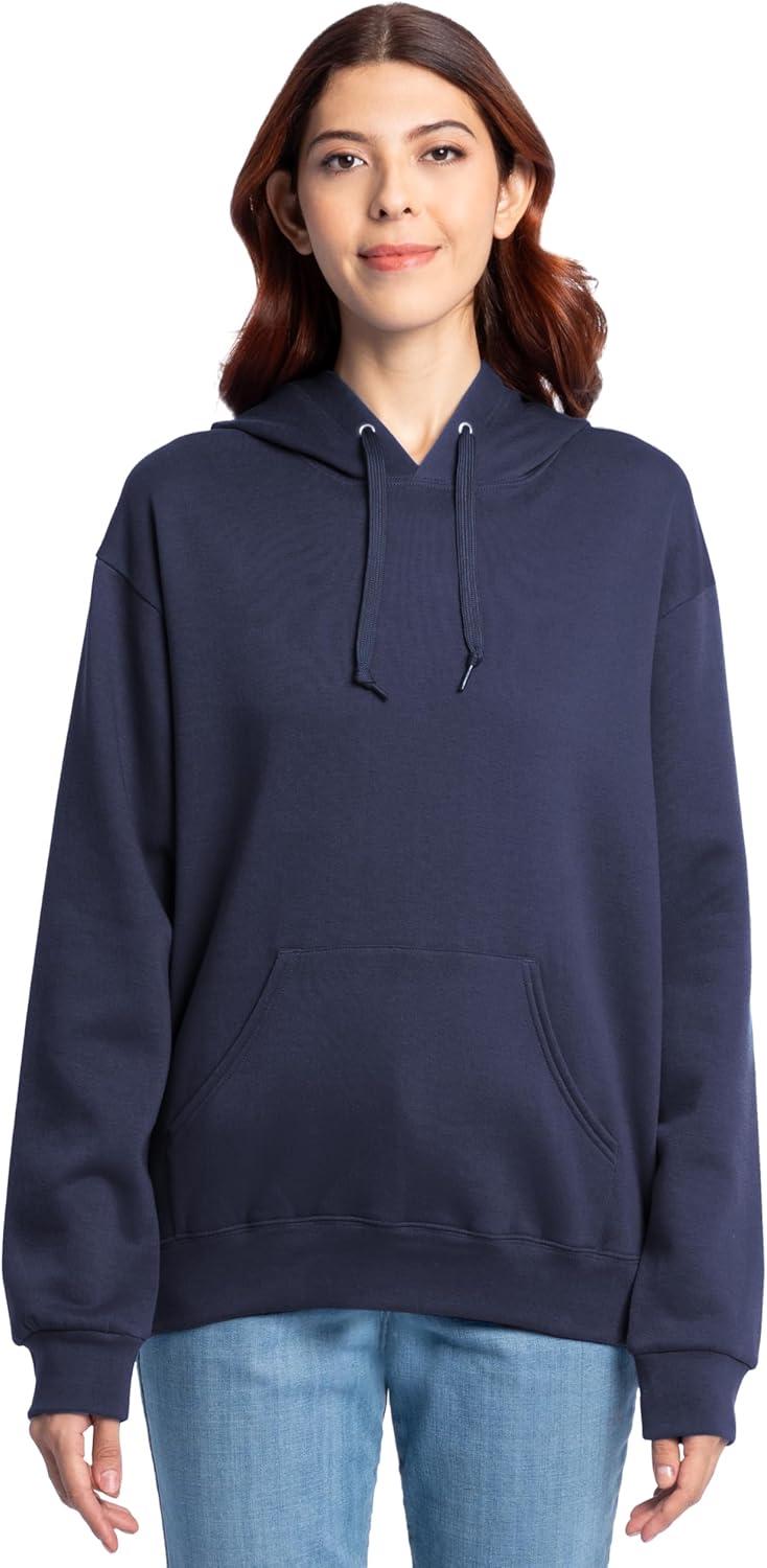 imageFruit of the Loom Mens Eversoft Fleece Pullover Hooded Sweatshirt Moisture Wicking amp BreathableNavy Pullover