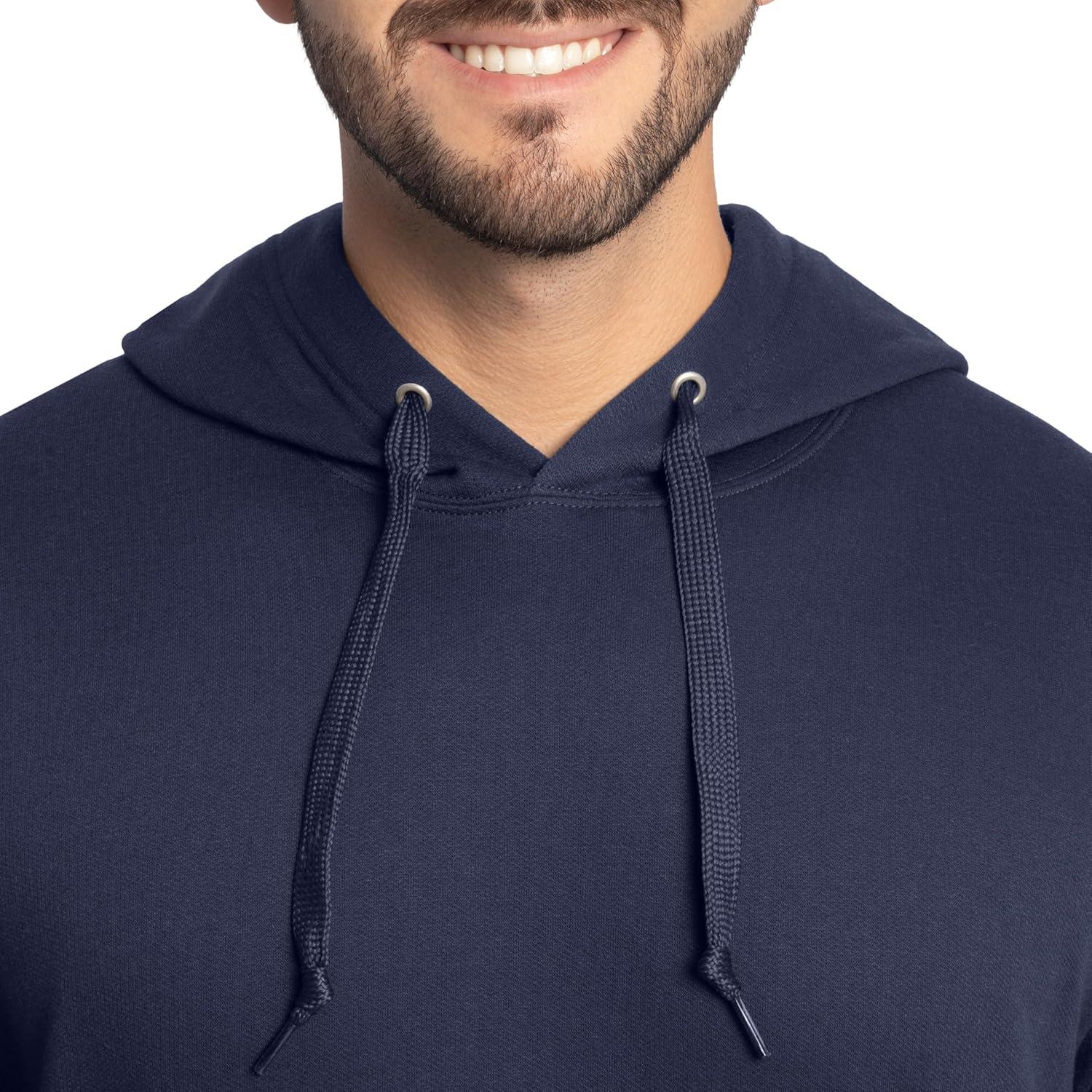 imageFruit of the Loom Mens Eversoft Fleece Pullover Hooded Sweatshirt Moisture Wicking amp BreathableNavy Pullover