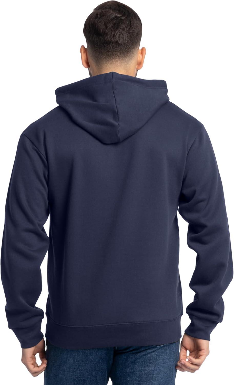 imageFruit of the Loom Mens Eversoft Fleece Pullover Hooded Sweatshirt Moisture Wicking amp BreathableNavy Pullover