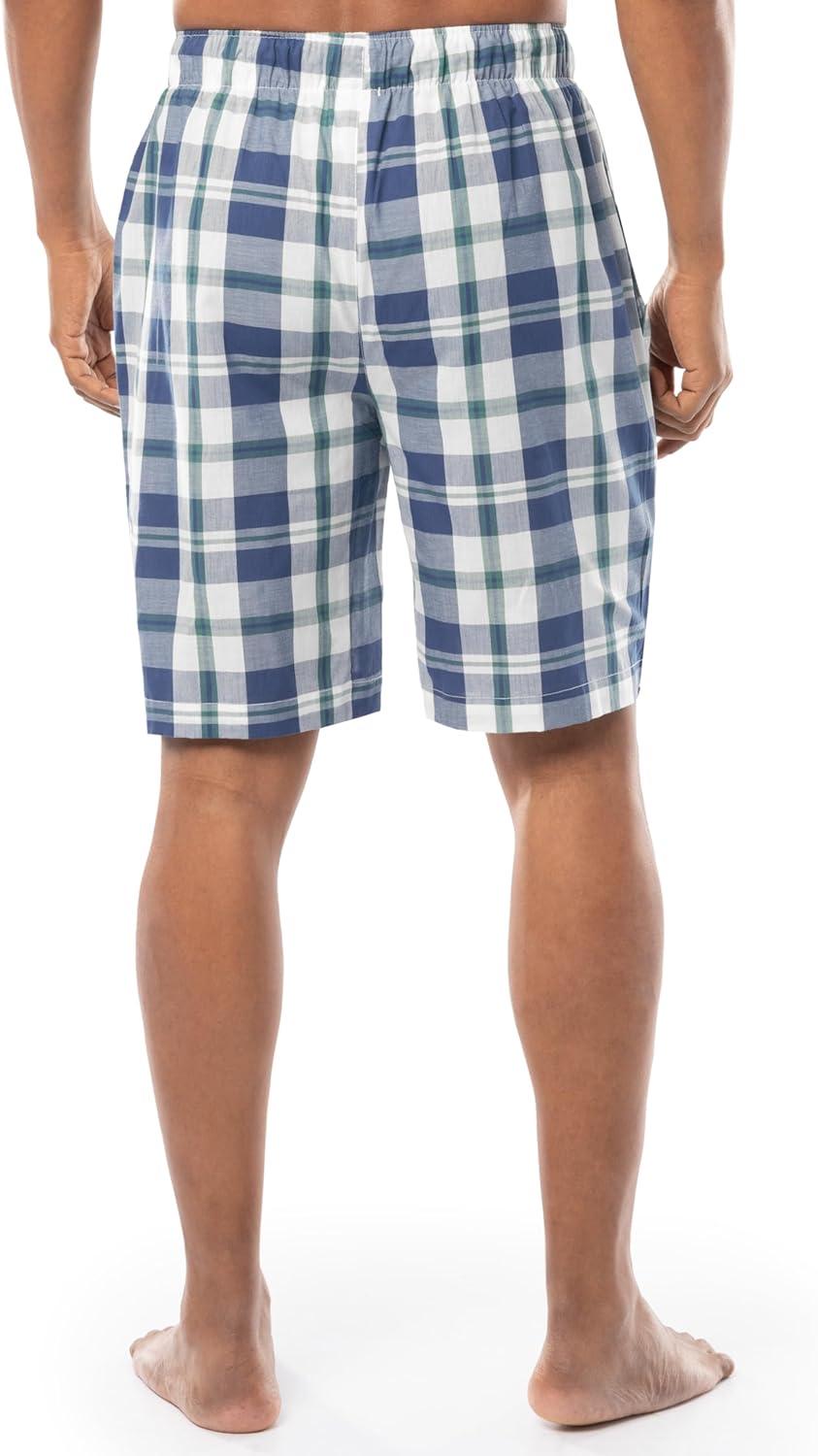 imageFruit of the Loom Mens Extra Soft Woven Poplin Sleep ShortsBlue Plaid