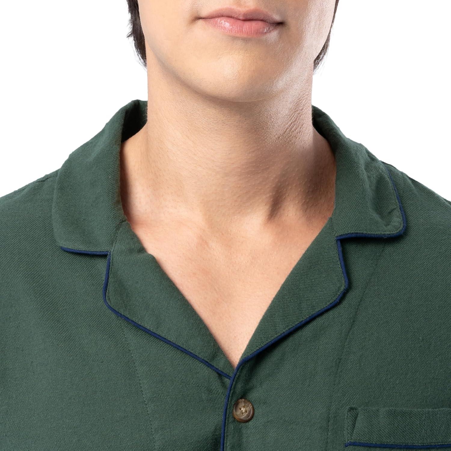 imageFruit of the Loom Mens Flannel Pajama Sleep SetGreen