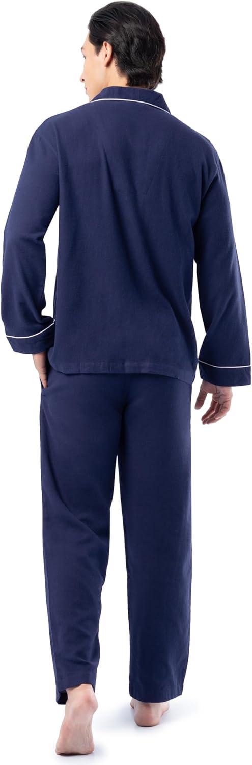 imageFruit of the Loom Mens Flannel Pajama Sleep SetNavy
