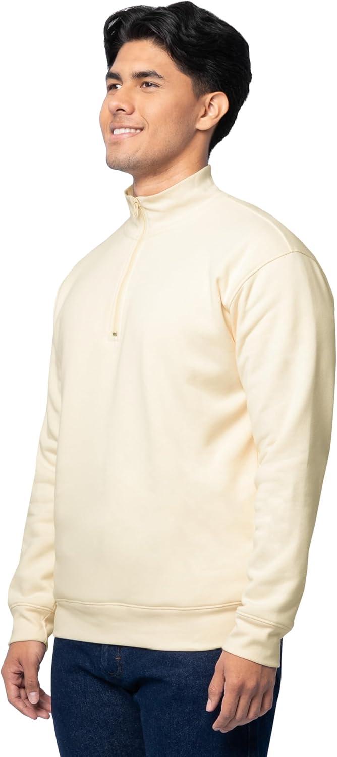 imageFruit of the Loom Mens Fleece QuarterZip Pullover SweatshirtButtercream