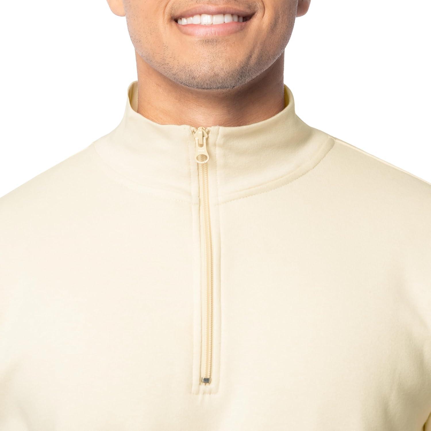 imageFruit of the Loom Mens Fleece QuarterZip Pullover SweatshirtButtercream