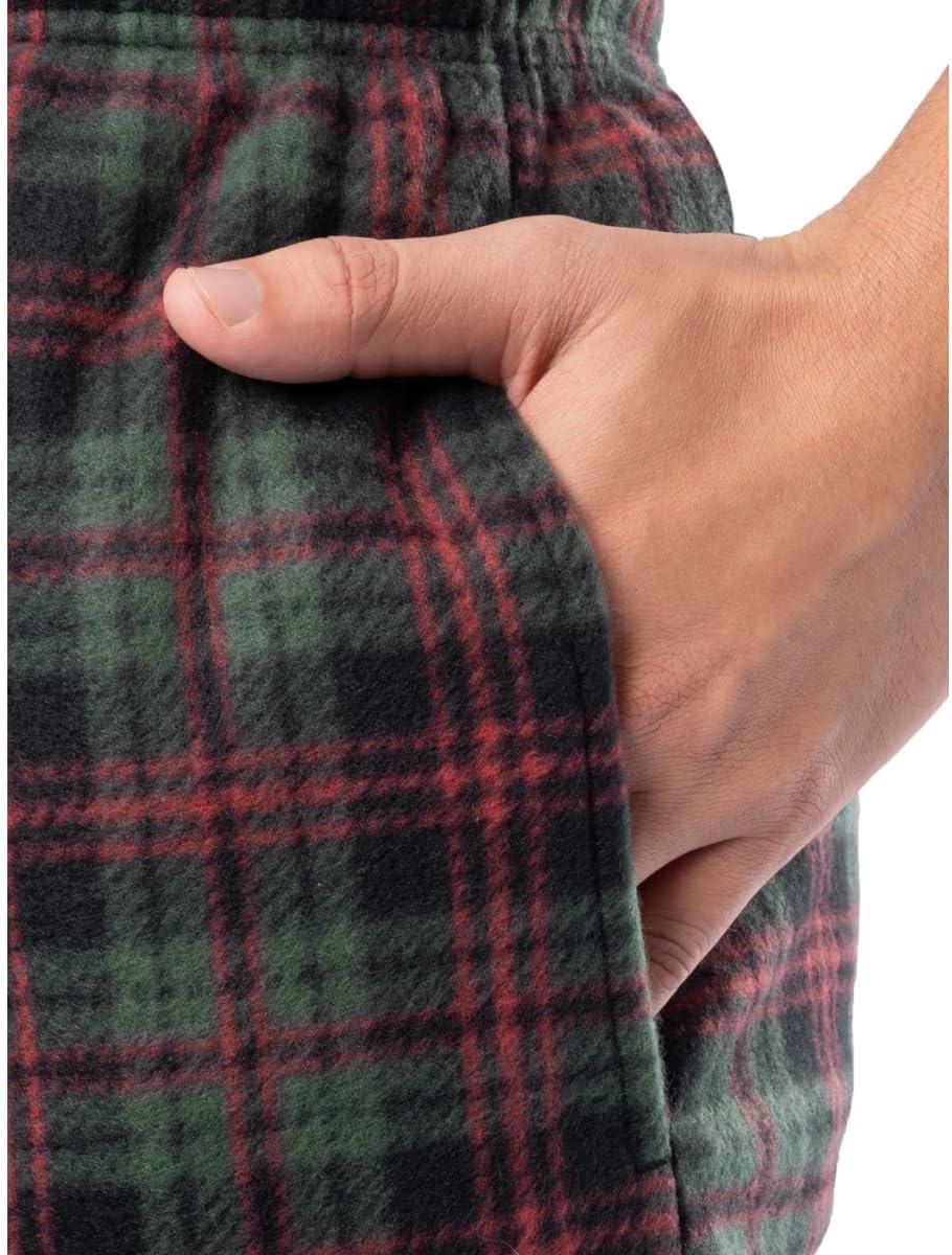 imageFruit of the Loom Mens Soft Flannel Pajama Lounge Sleep PantGreen