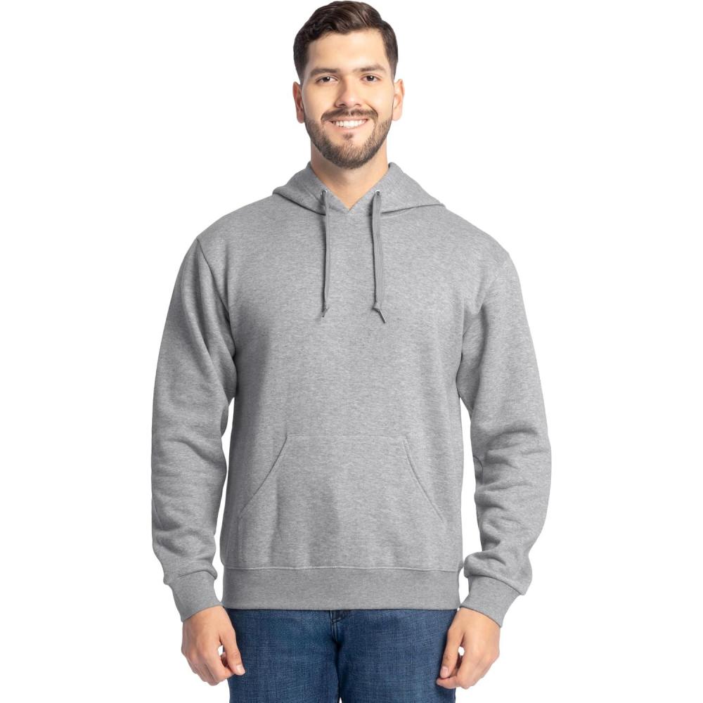 imageFruit of the Loom Mens Eversoft Fleece Pullover Hooded Sweatshirt Moisture Wicking amp BreathableGrey Heather Pullover