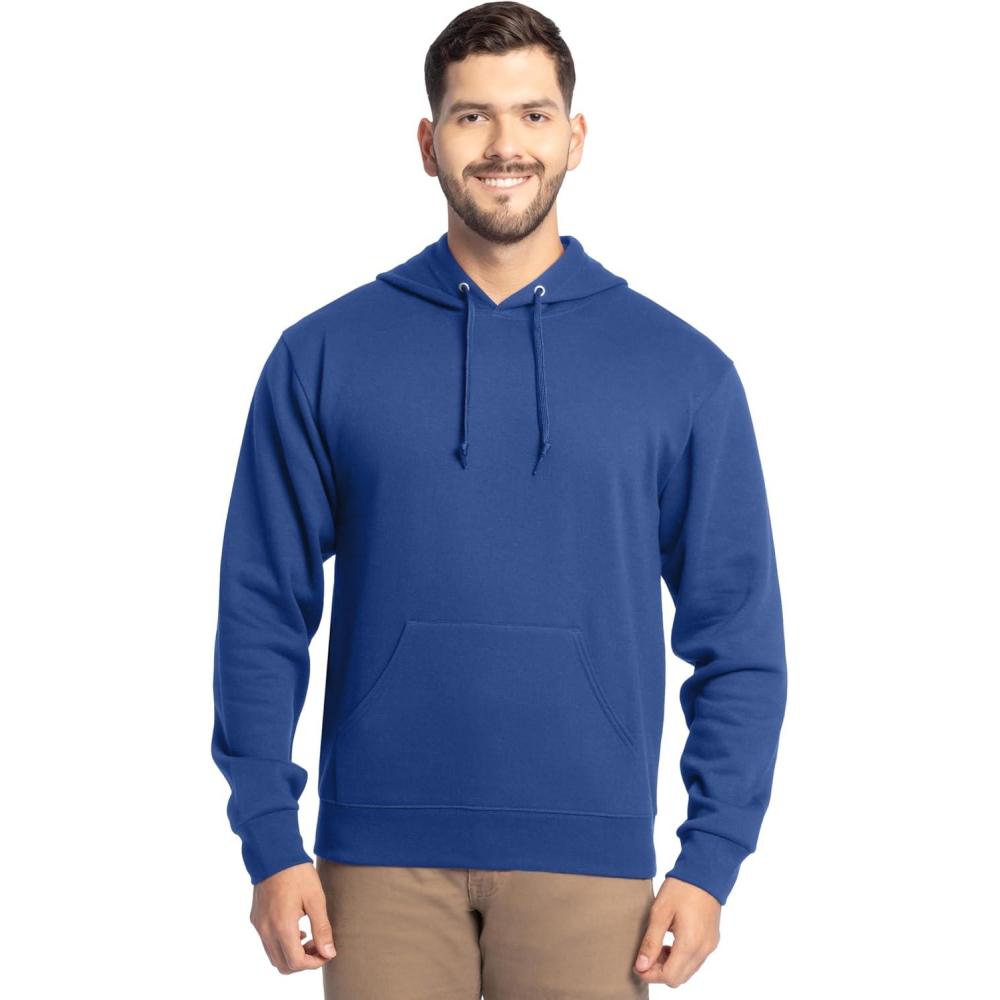 imageFruit of the Loom Mens Eversoft Fleece Pullover Hooded Sweatshirt Moisture Wicking amp BreathableMellow Blue