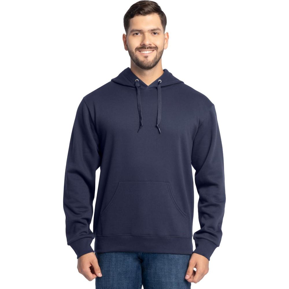 imageFruit of the Loom Mens Eversoft Fleece Pullover Hooded Sweatshirt Moisture Wicking amp BreathableNavy Pullover