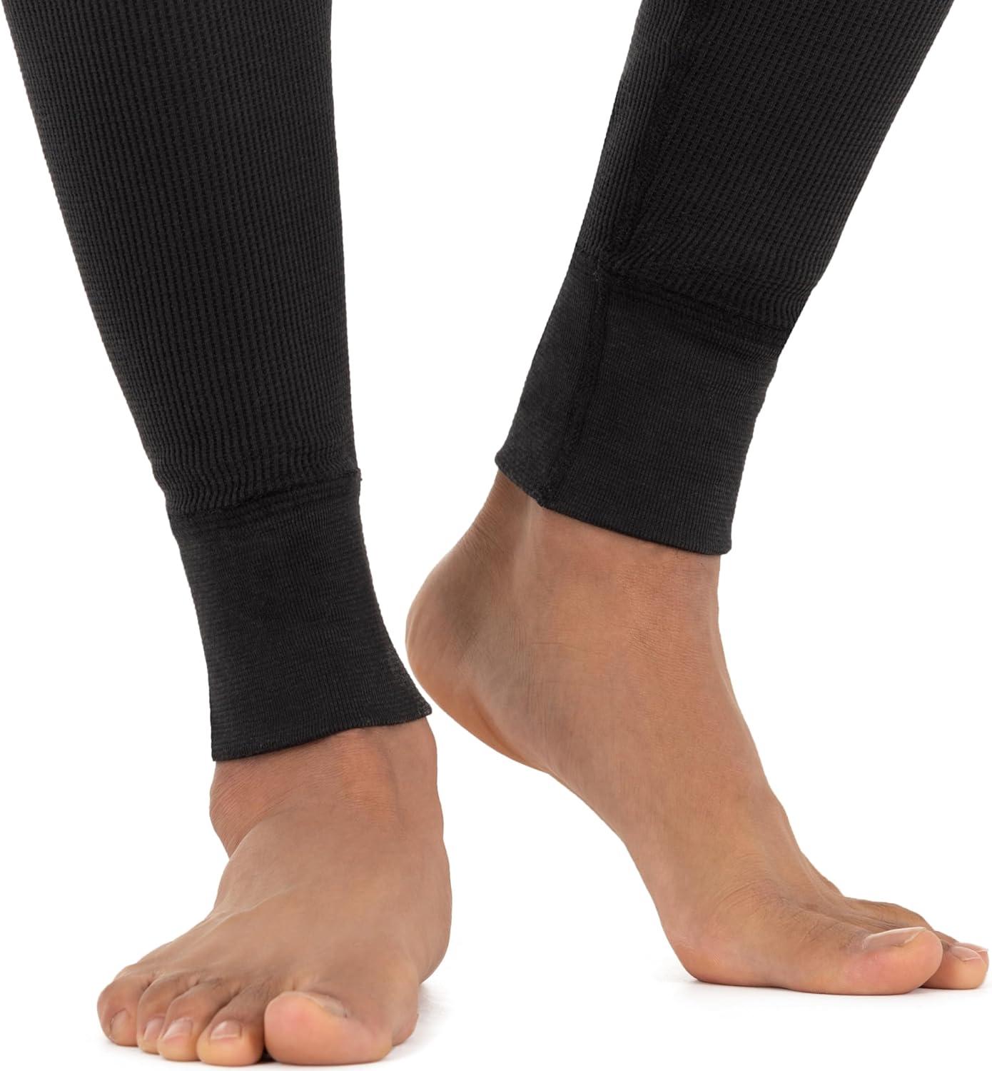 imageFruit of The Loom Mens Recycled Premium Waffle Thermal Underwear Long Johns Bottom 1 2 3 and 4 PacksBlack 1 Pack