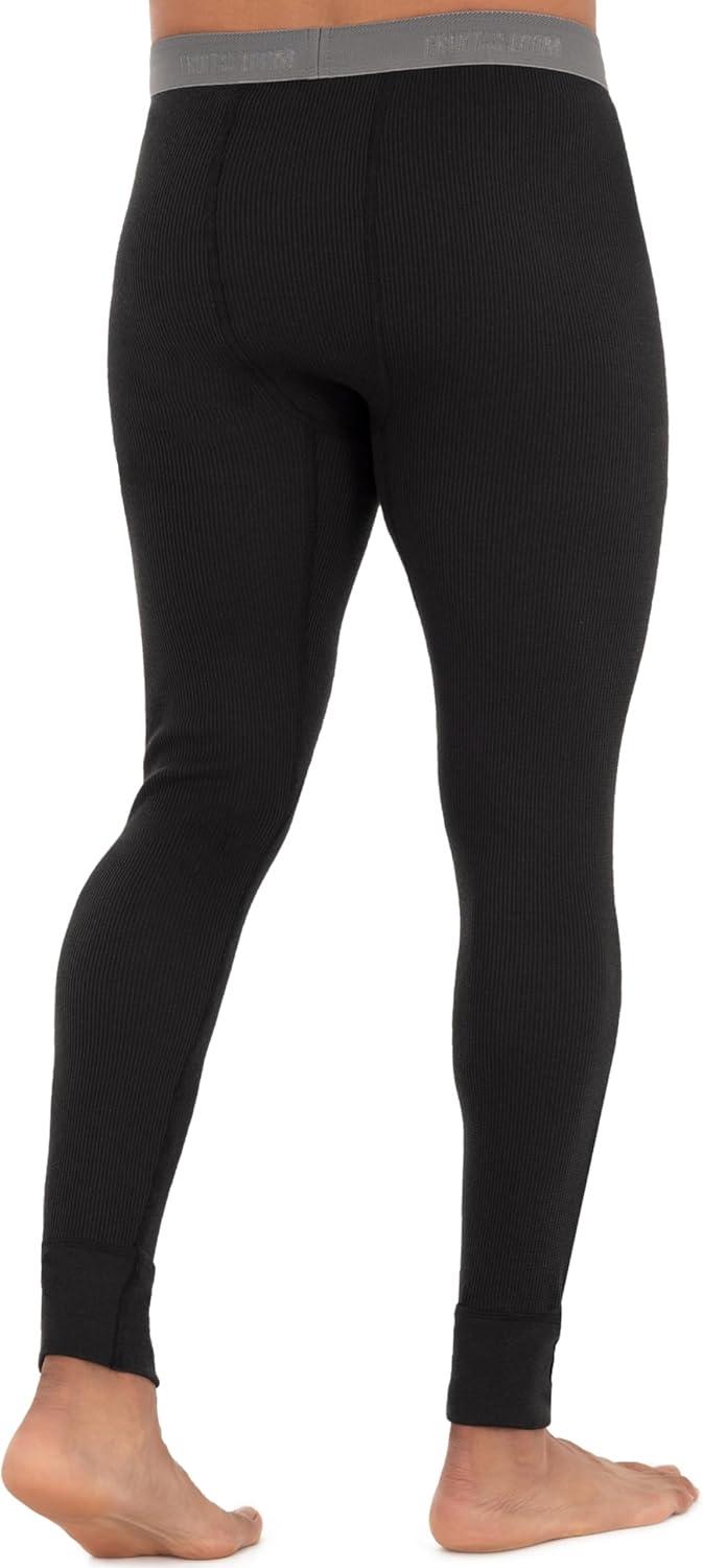 imageFruit of The Loom Mens Recycled Premium Waffle Thermal Underwear Long Johns Bottom 1 2 3 and 4 PacksBlackGreystone HeatherNatural 3 Pack