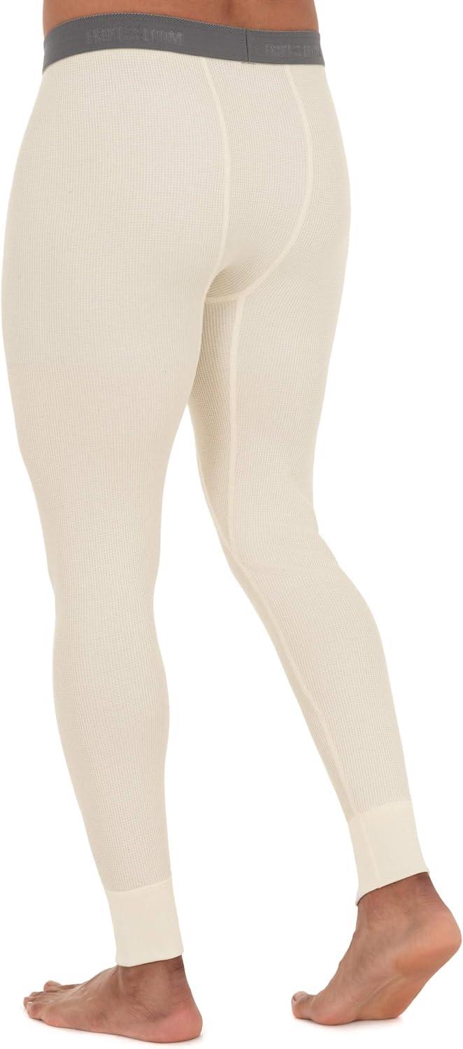 imageFruit of The Loom Mens Recycled Premium Waffle Thermal Underwear Long Johns Bottom 1 2 3 and 4 PacksBlackNatural 2 Pack