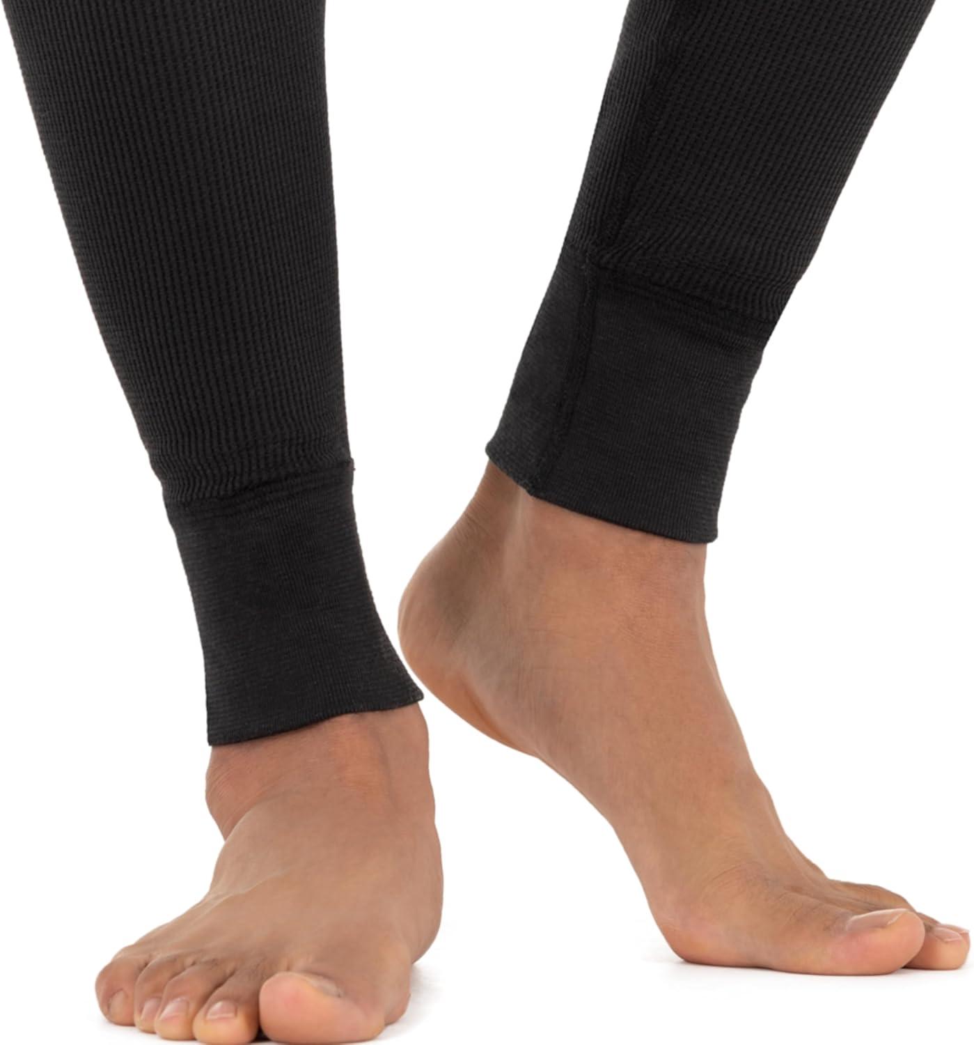 imageFruit of The Loom Mens Recycled Premium Waffle Thermal Underwear Long Johns Bottom 1 2 3 and 4 PacksBlackNavy 2 Pack