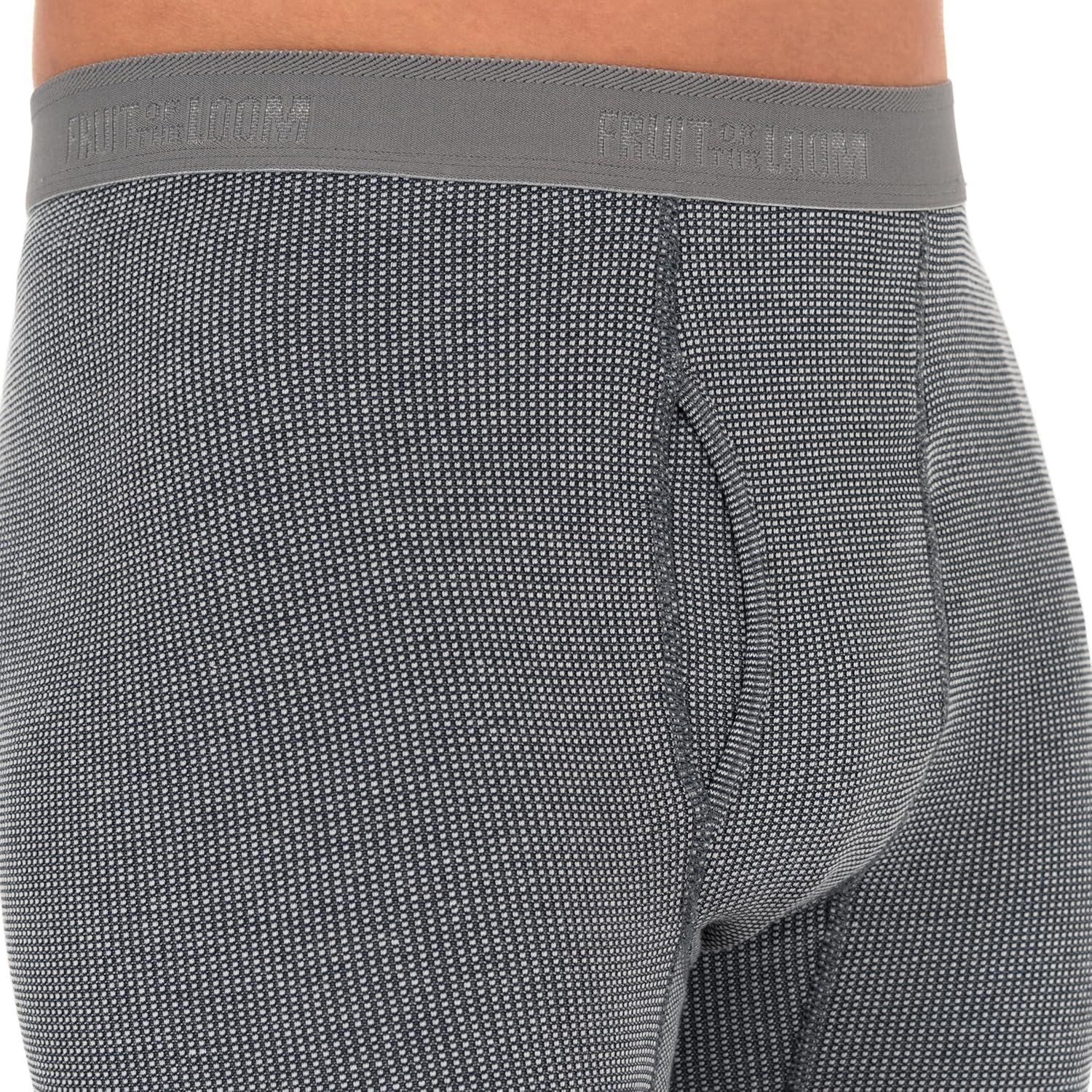 imageFruit of The Loom Mens Recycled Premium Waffle Thermal Underwear Long Johns Bottom 1 2 3 and 4 PacksGreystone Heather 1 Pack
