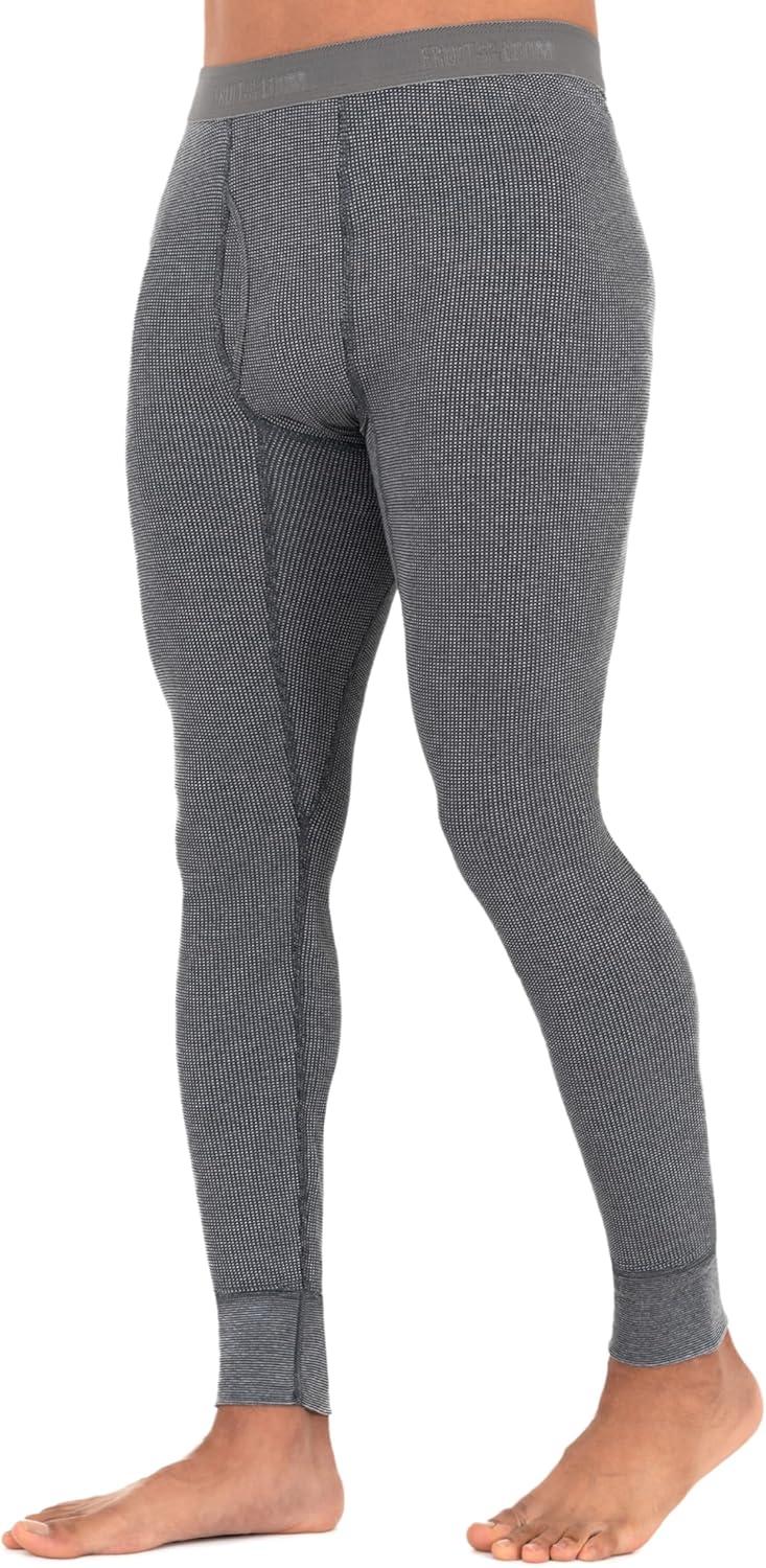 imageFruit of The Loom Mens Recycled Premium Waffle Thermal Underwear Long Johns Bottom 1 2 3 and 4 PacksGreystone Heather 1 Pack