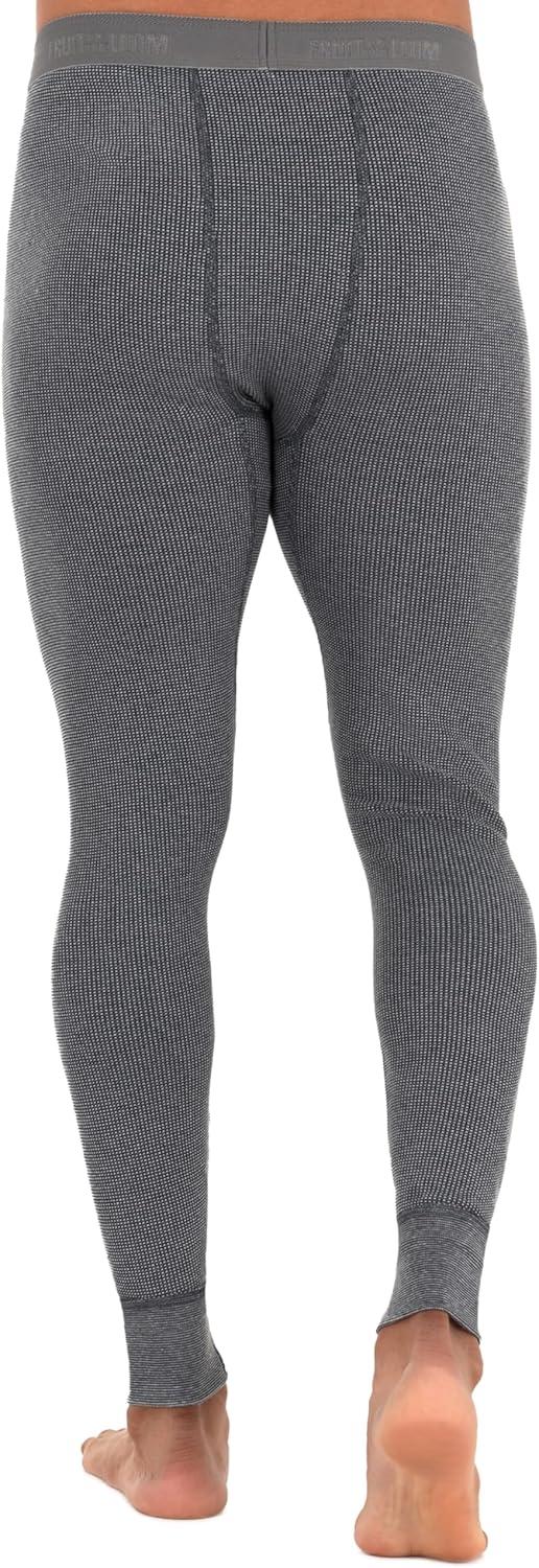 imageFruit of The Loom Mens Recycled Premium Waffle Thermal Underwear Long Johns Bottom 1 2 3 and 4 PacksGreystone Heather 1 Pack