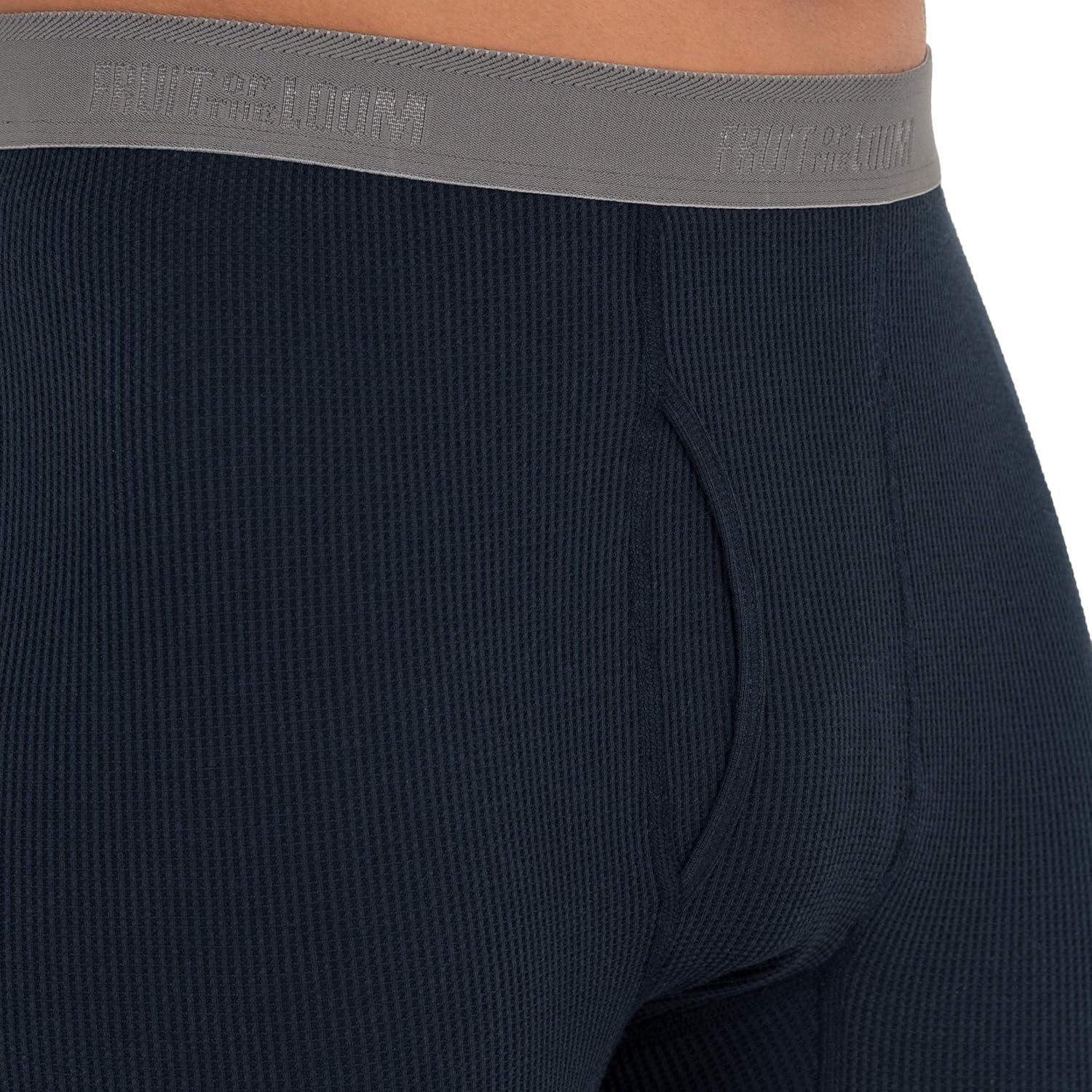 imageFruit of The Loom Mens Recycled Premium Waffle Thermal Underwear Long Johns Bottom 1 2 3 and 4 PacksNavy 1 Pack