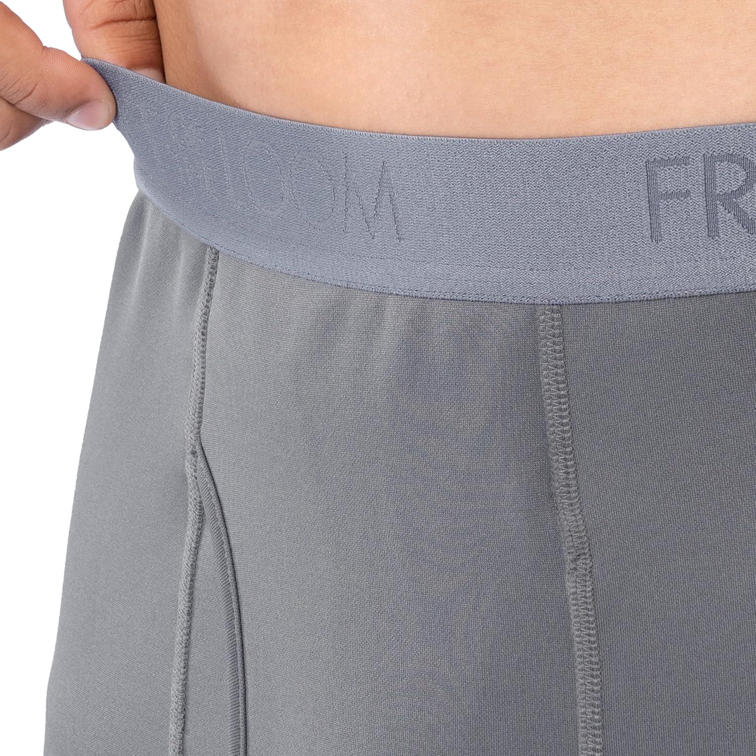 imageFruit of the Loom Mens Heavyweight Brushed Back Fleece Thermal Underwear Base Layer SetGrey