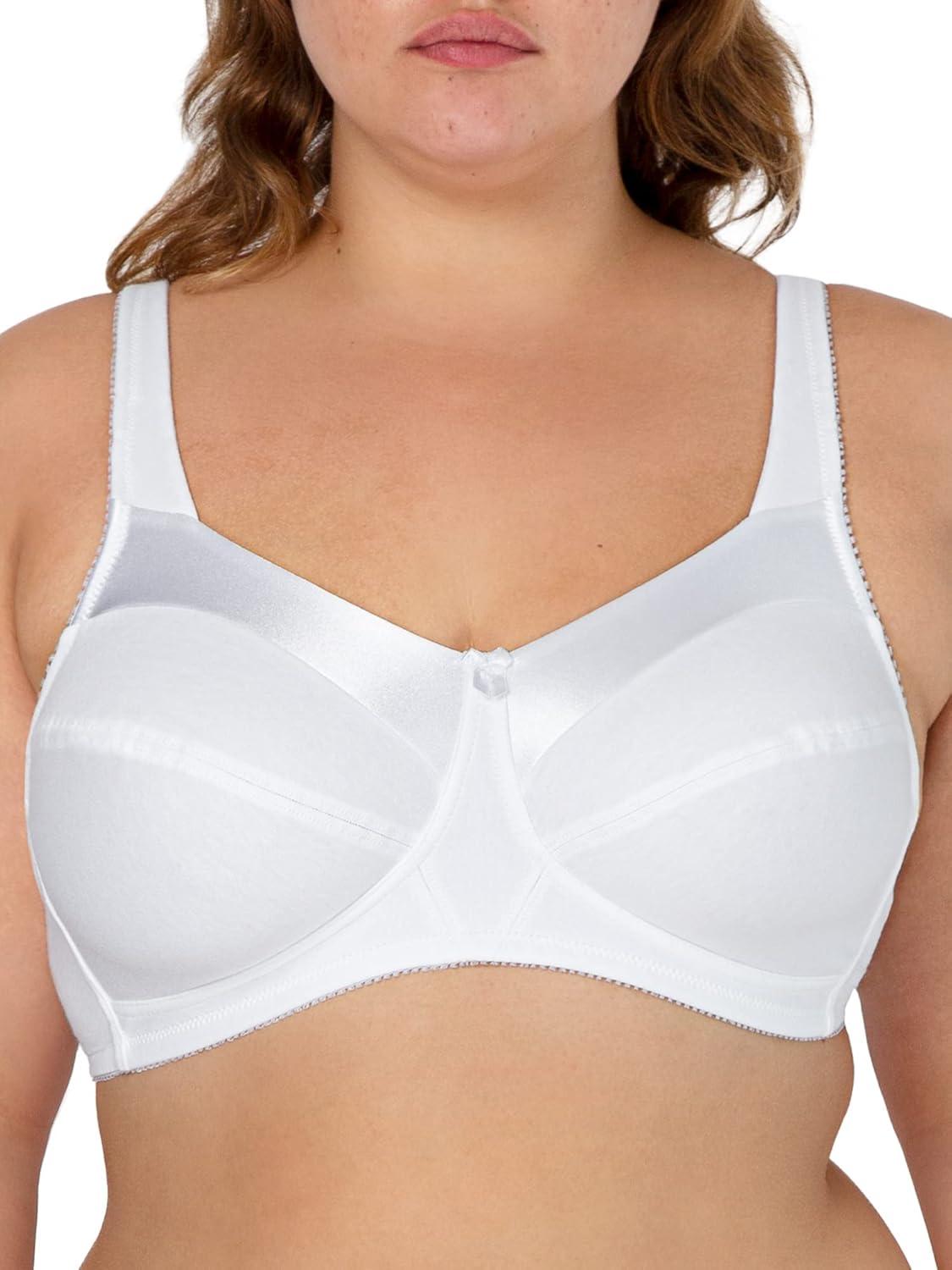 imageFruit of The Loom Womens Cotton Soft Cup Bra WireFree with Seamed Design for Extra SupportBlackWhite