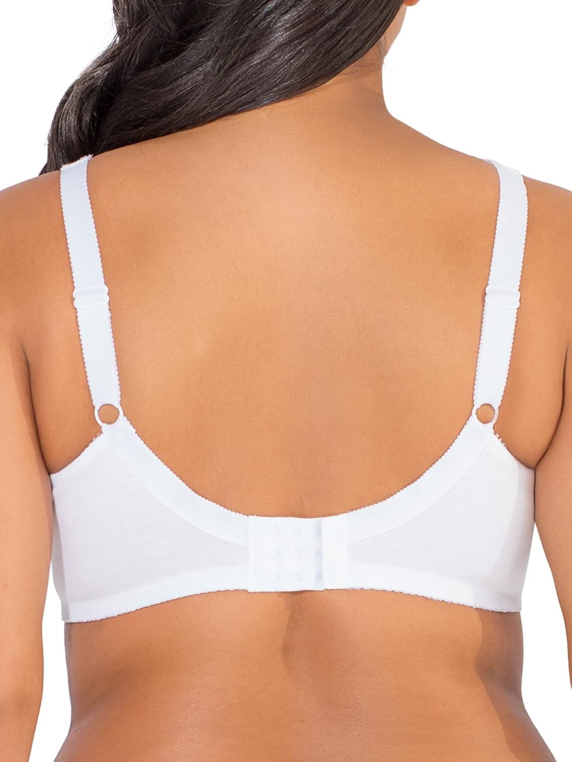 imageFruit of The Loom Womens Cotton Soft Cup Bra WireFree with Seamed Design for Extra SupportWhite