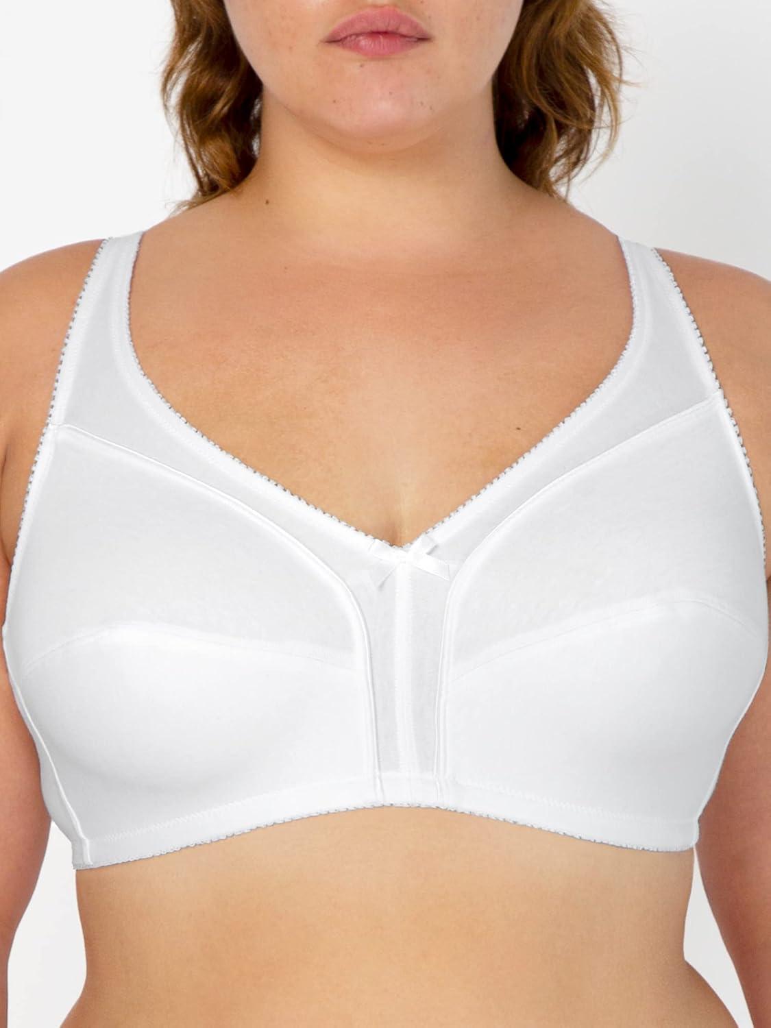 imageFruit of The Loom Womens Cotton Soft Cup Bra WireFree with Seamed Design for Extra SupportWhite 86ck Sand