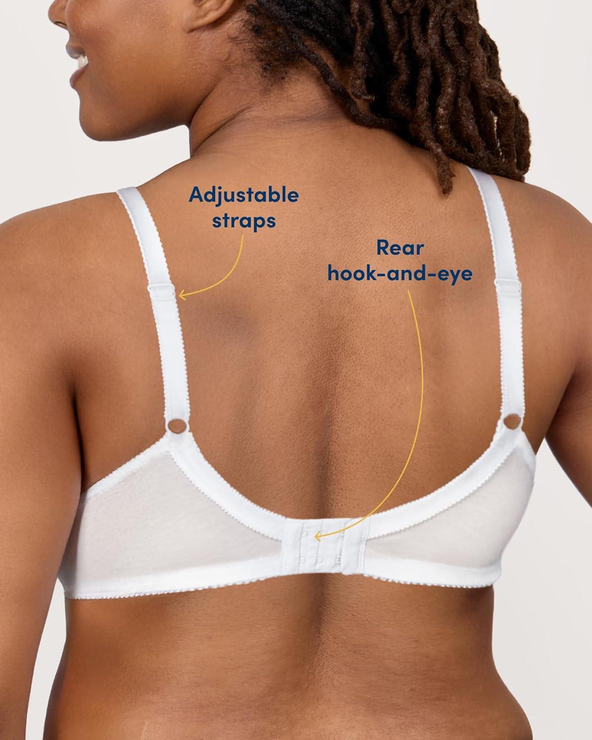imageFruit of The Loom Womens Cotton Soft Cup Bra WireFree with Seamed Design for Extra SupportWhiteWhite