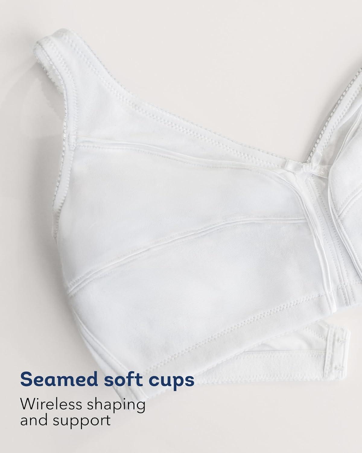 imageFruit of The Loom Womens Cotton Soft Cup Bra WireFree with Seamed Design for Extra SupportWhiteWhite