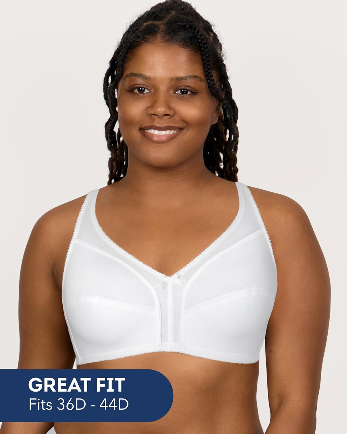 imageFruit of The Loom Womens Cotton Soft Cup Bra WireFree with Seamed Design for Extra SupportWhiteWhite