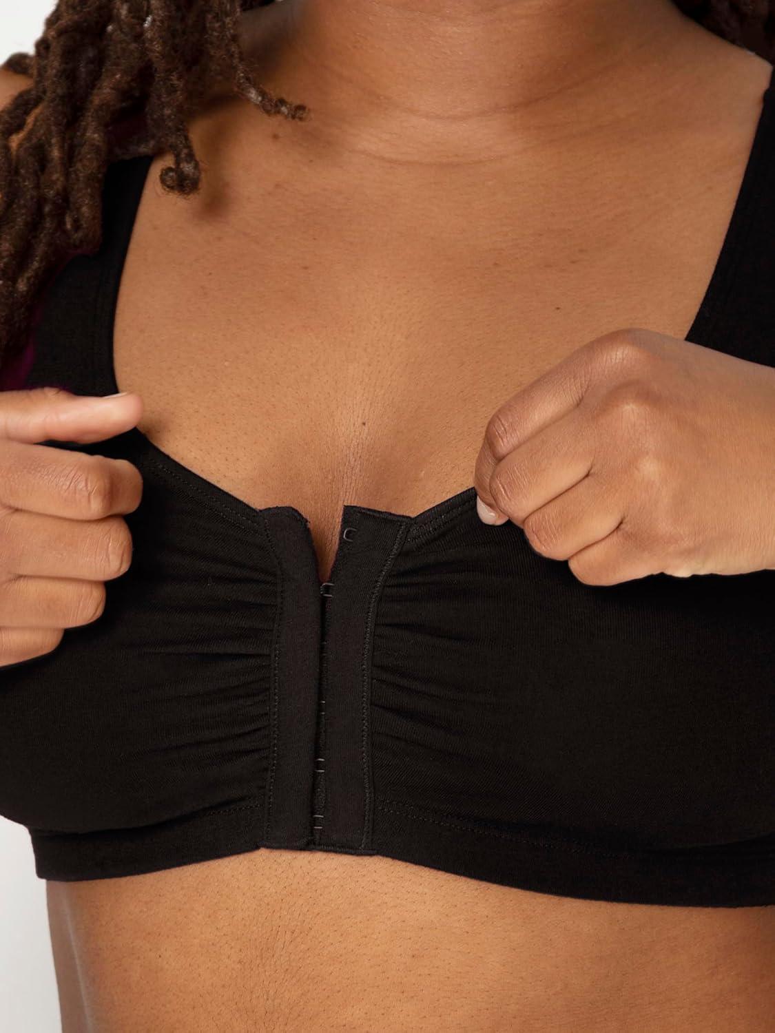 imageFruit of the Loom Woments Front Close Racerback Sport Bra 2 PackBlue Gem HeatherWhiteGrey 3pack