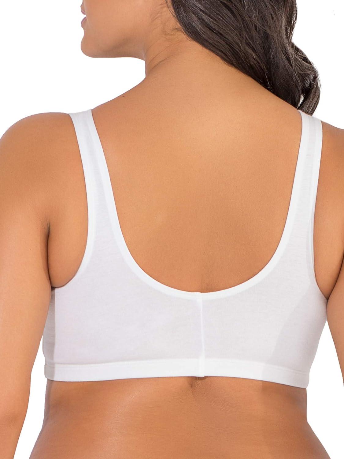 imageFruit of the Loom Woments Front Close Racerback Sport Bra 2 PackBlushing RoseCharcoalWhite 3pack