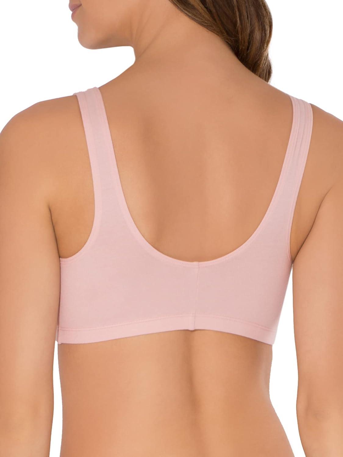 imageFruit of the Loom Woments Front Close Racerback Sport Bra 2 PackBlushing RoseCharcoalWhite 3pack