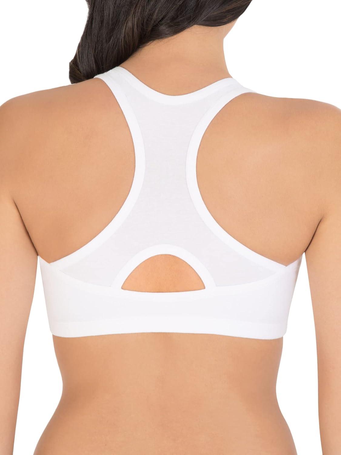 imageFruit of the Loom Woments Front Close Racerback Sport Bra 2 PackMint ChipWhite