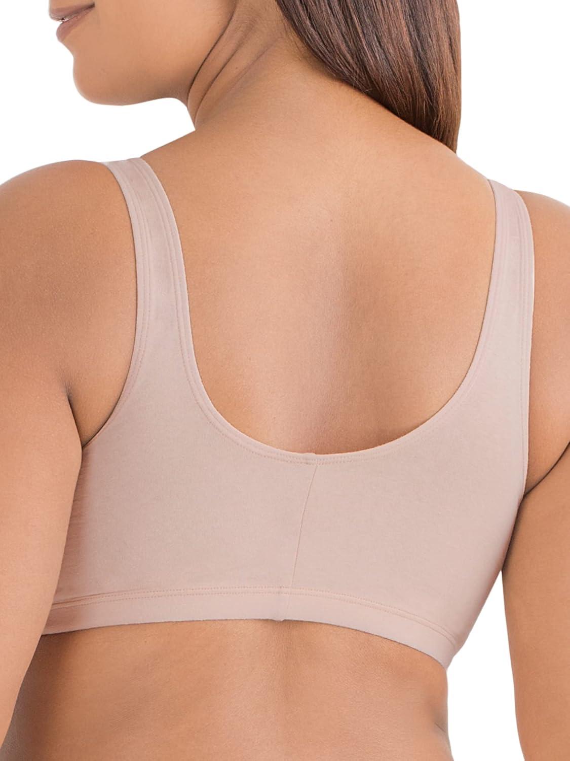 imageFruit of the Loom Woments Front Close Racerback Sport Bra 2 PackSand
