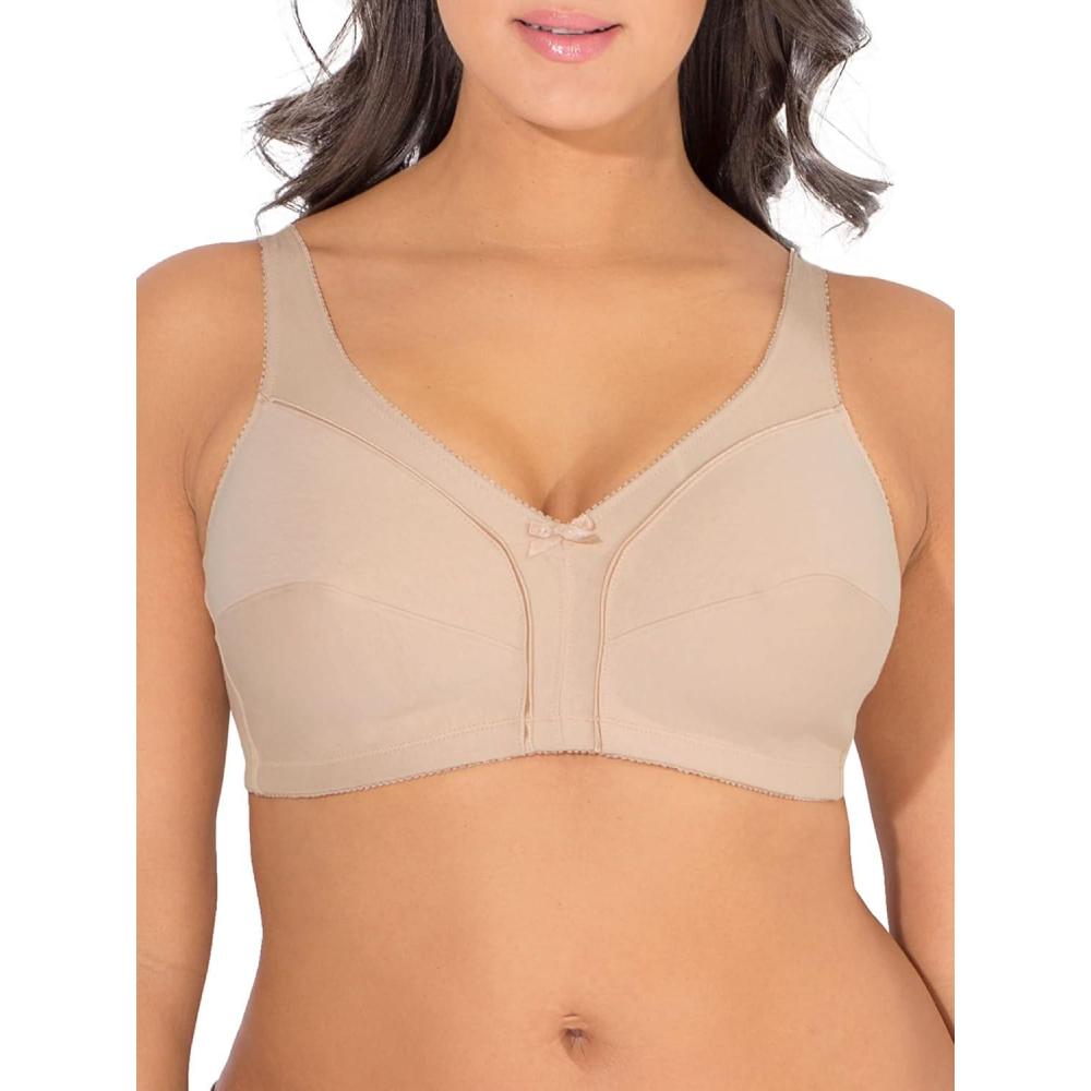 imageFruit of The Loom Womens Cotton Soft Cup Bra WireFree with Seamed Design for Extra SupportSand Shine