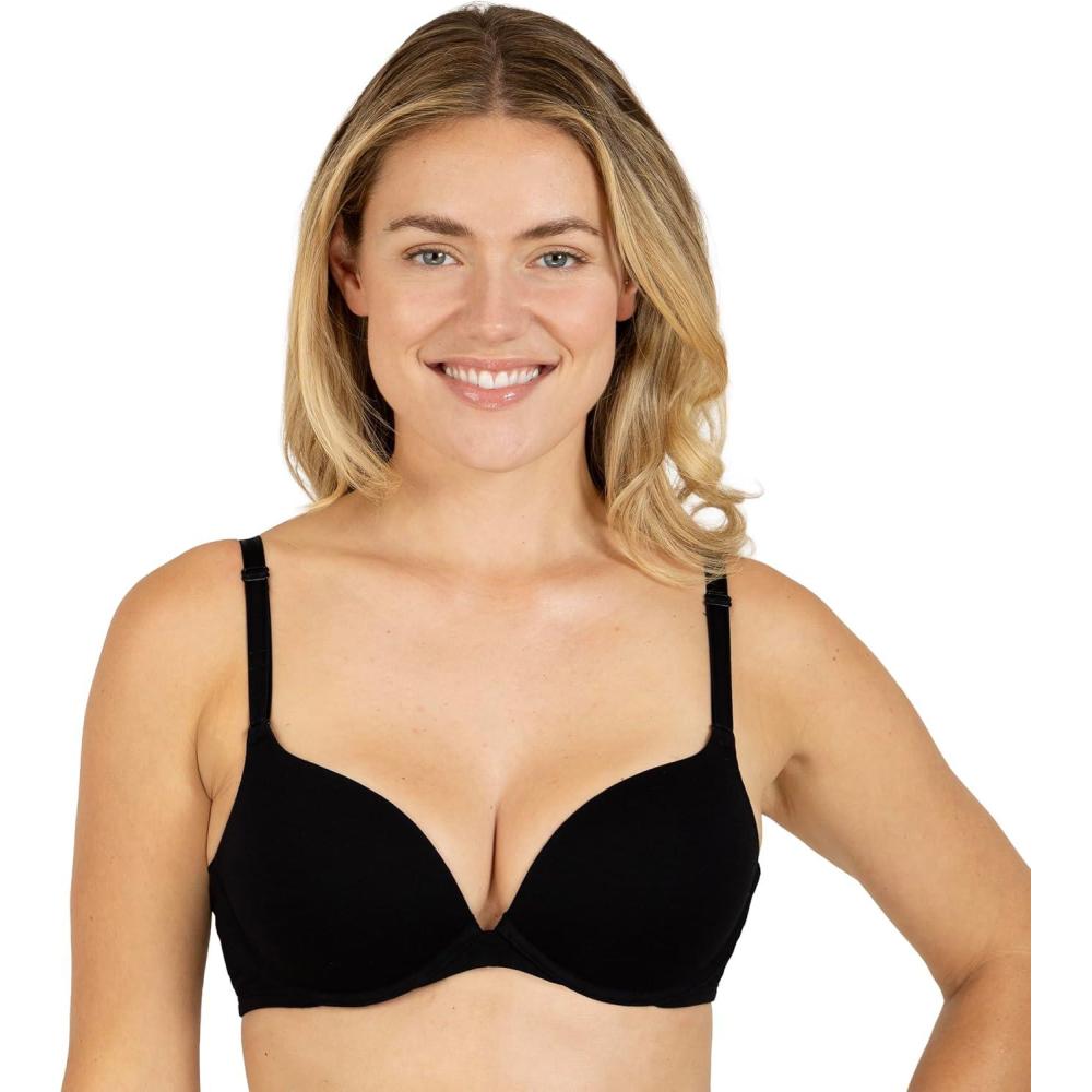 imageFruit of The Loom Womens Everyday Cotton Pushup BraBlack Hue