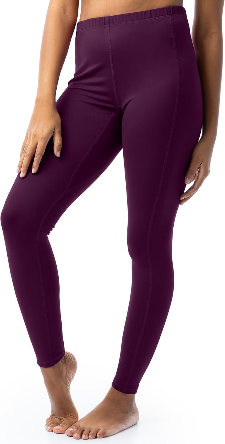 imageFruit of the Loom Womens High Neck Top and Legging Thermal SetPurple