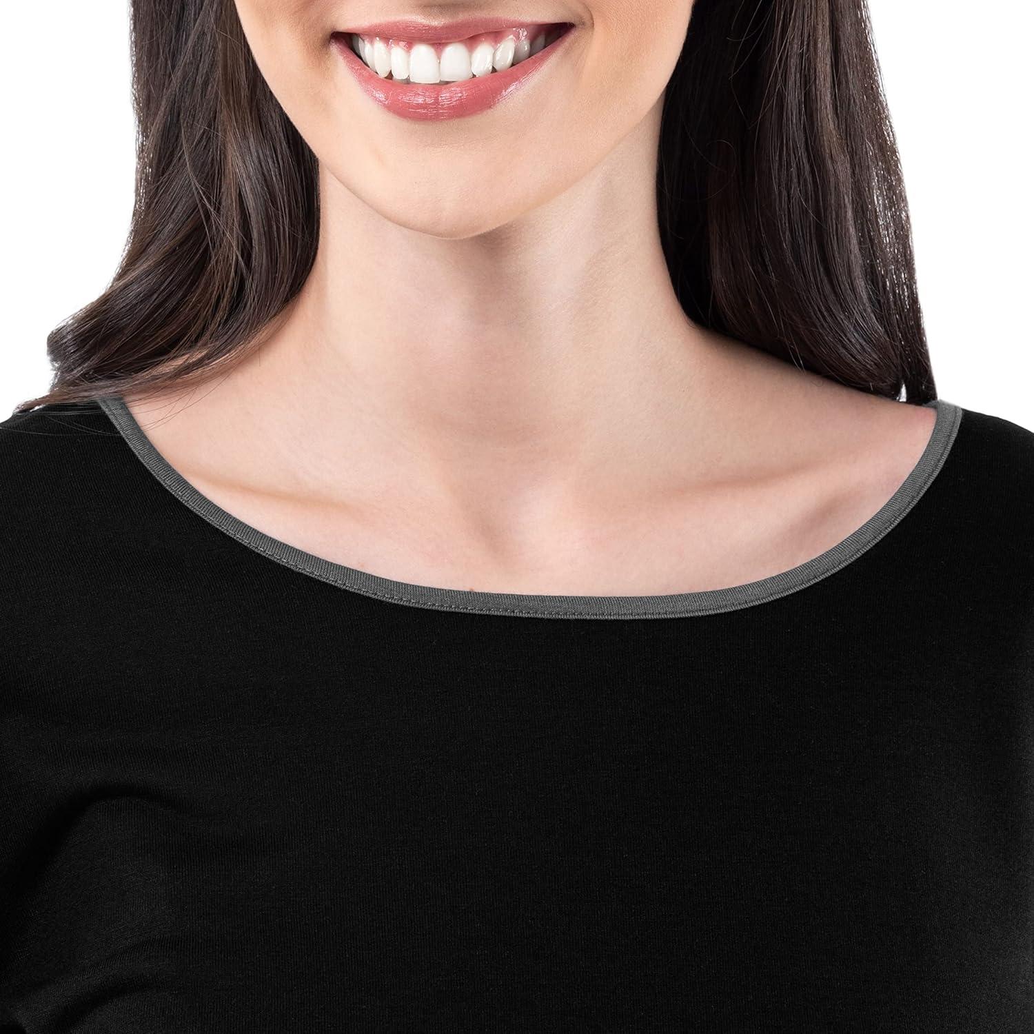 imageFruit of the Loom Womens Long Sleeve Tee and Pant 2 Piece Sleep SetBlack