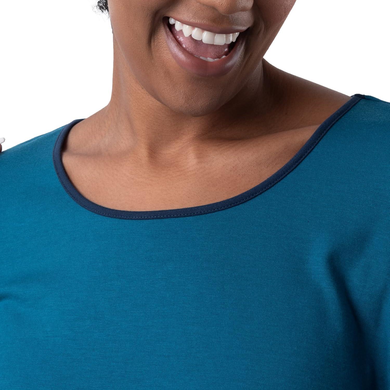 imageFruit of the Loom Womens Long Sleeve Tee and Pant 2 Piece Sleep SetDark Sea
