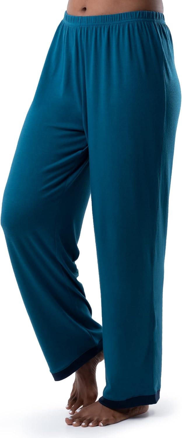 imageFruit of the Loom Womens Long Sleeve Tee and Pant 2 Piece Sleep SetDark Sea