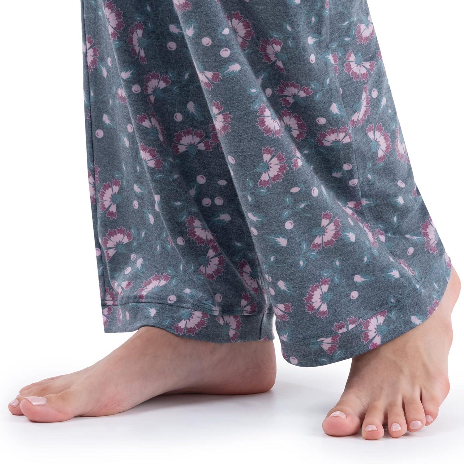 imageFruit of the Loom Womens Long Sleeve Tee and Pant 2 Piece Sleep SetFloral Print