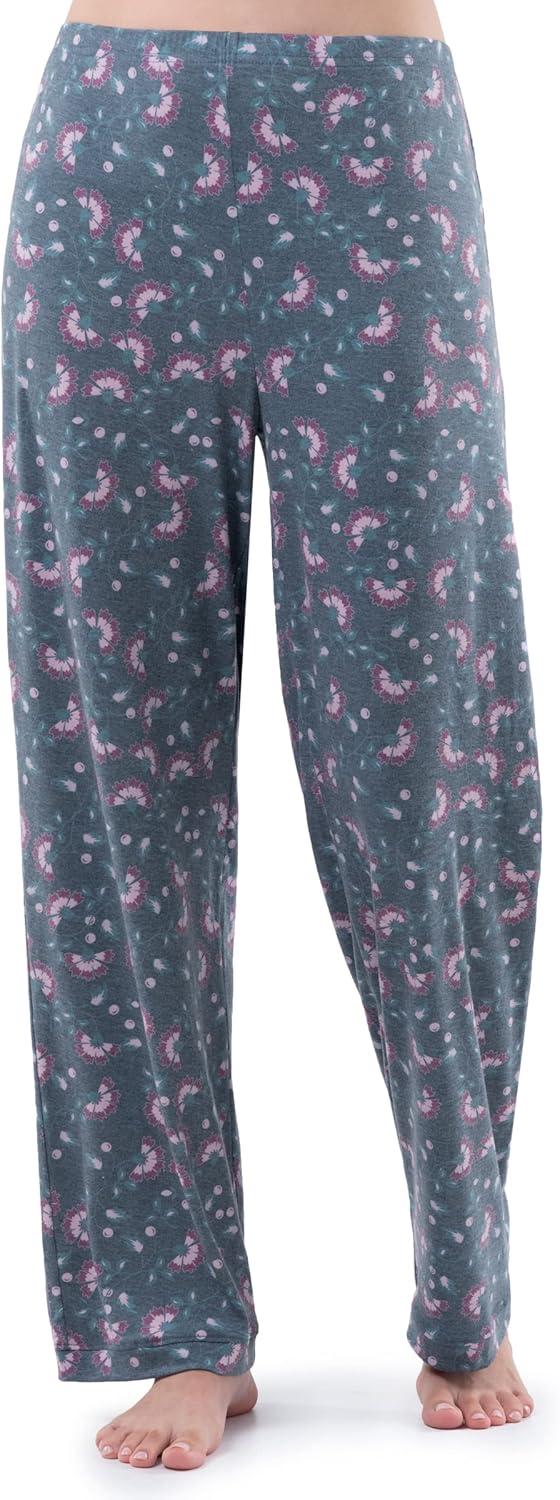 imageFruit of the Loom Womens Long Sleeve Tee and Pant 2 Piece Sleep SetFloral Print