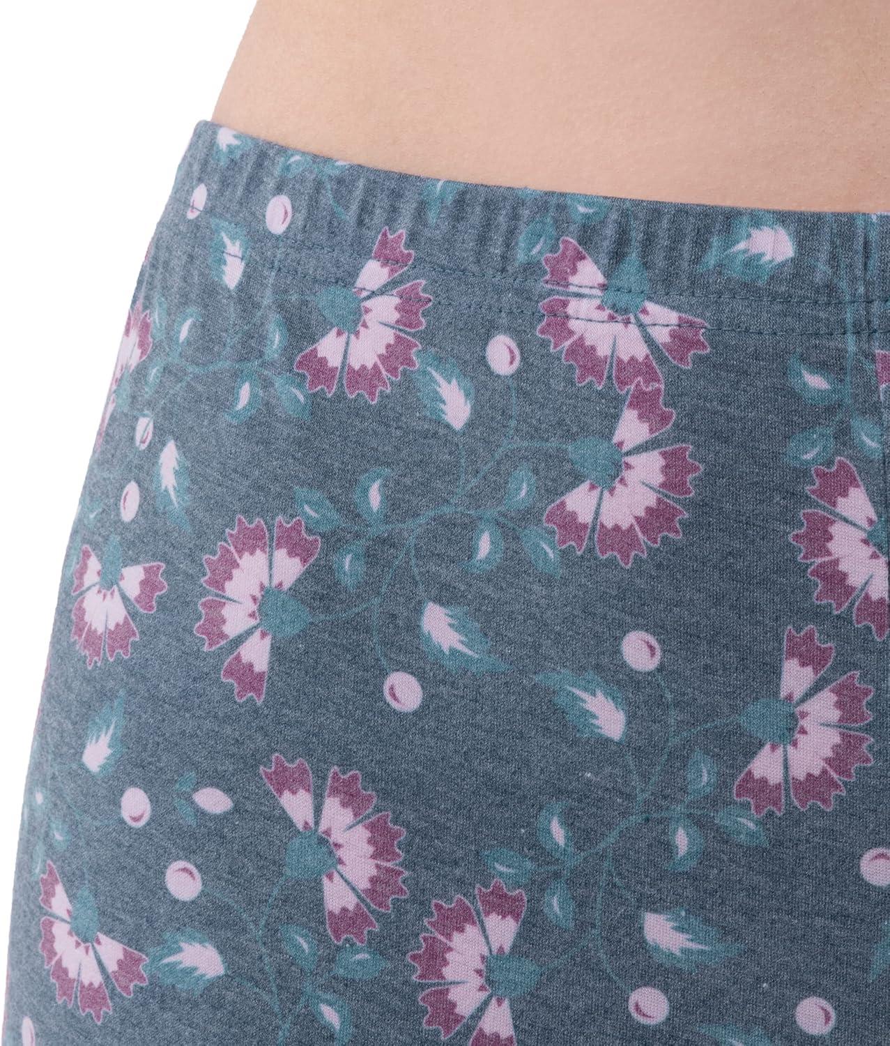 imageFruit of the Loom Womens Long Sleeve Tee and Pant 2 Piece Sleep SetFloral Print