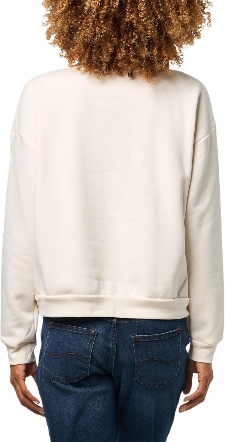 imageFruit of the Loom Womens Vneck Fleece Pullover Cropped SweatshirtButtercream